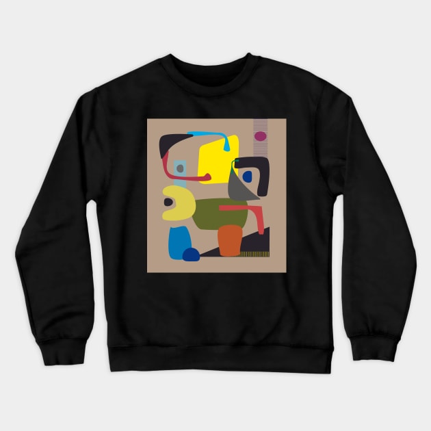 Dance of Shapes and Colors Crewneck Sweatshirt by JuncaArtPrints